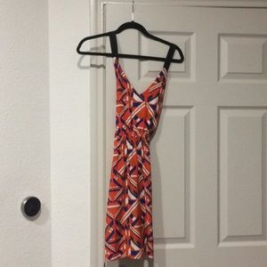 Vibrant geometric pattern dress